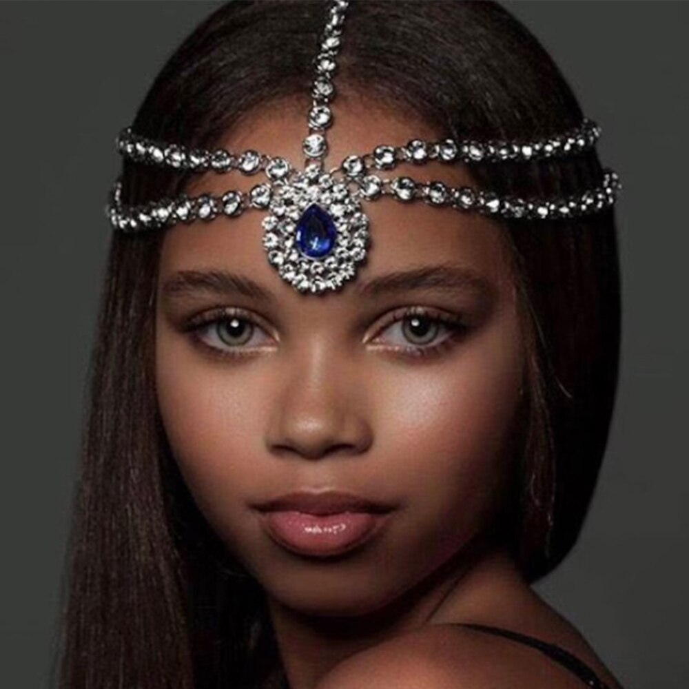 Stonefans Boho z pałąkiem na głowę kryształowa opaska na głowę łańcuszek na czoło dla nowożeńców chluba ozdoba na głowę robić tańca łańcuszek robić włosów bohema weselne akcesoria robić włosów