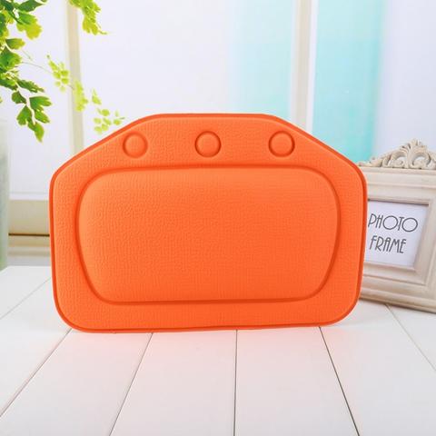 Almohada impermeable para bañera, reposacabezas de bañera con ventosa, productos de baño para el hogar, 20 unidades: Naranja
