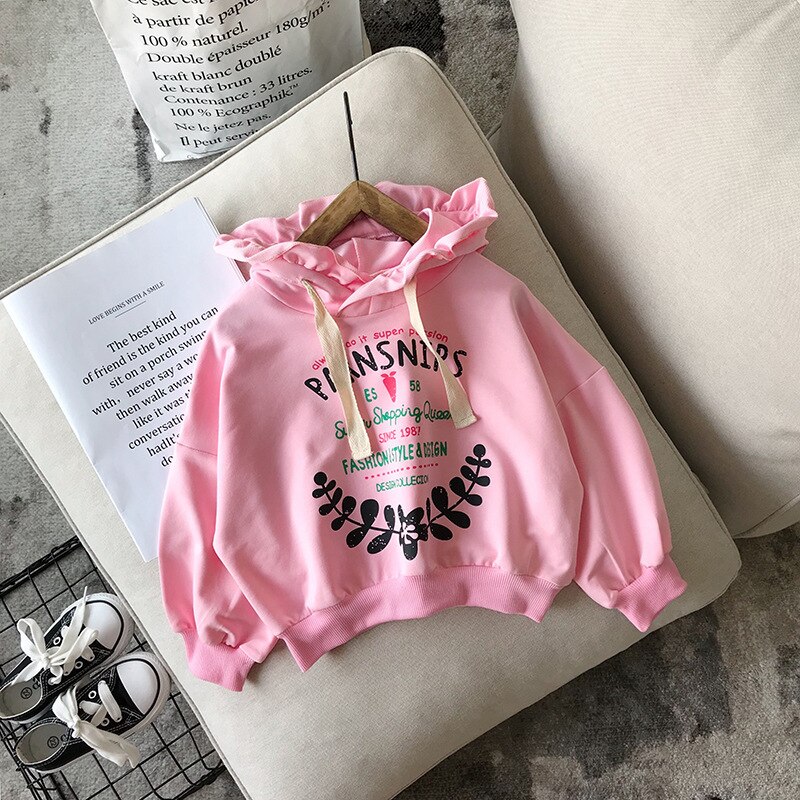 Yorkaler-pull de printemps automne pour enfants | Chemise pour filles garçons, manches longues, avec lettres imprimées, à capuche, vêtements pour bébés