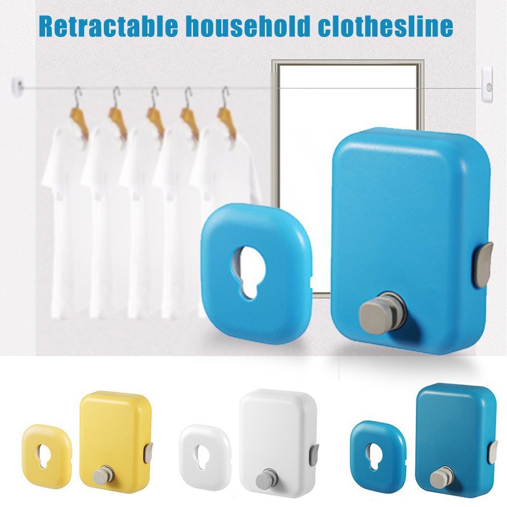 Clothesline Wire Shrink Indoor Telescopic Drying Rack Retractable Clothes Line Holder Balcony L9 #2