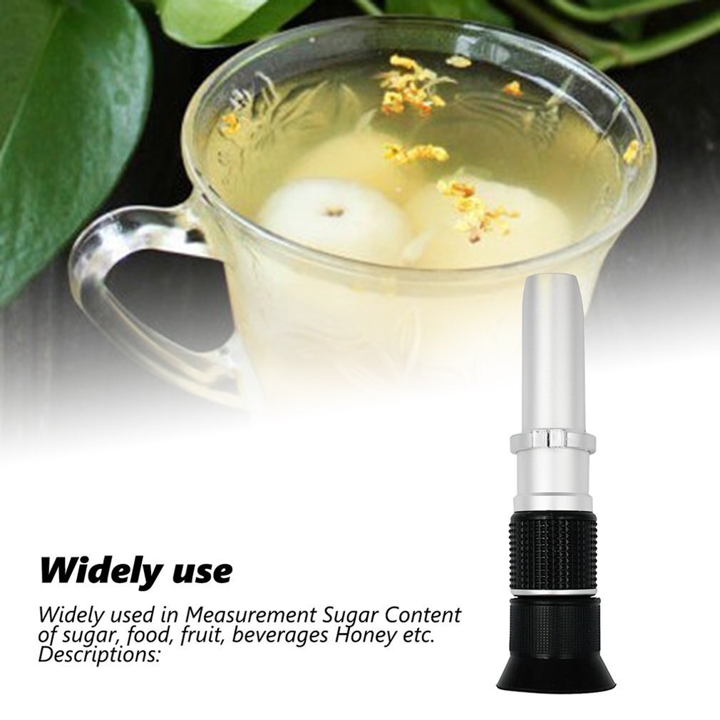 Refractometer Brix Meter Handheld Fruit Sugar Refractometer Tester Fluid Sweetness Saccharimeter Concentration Meter