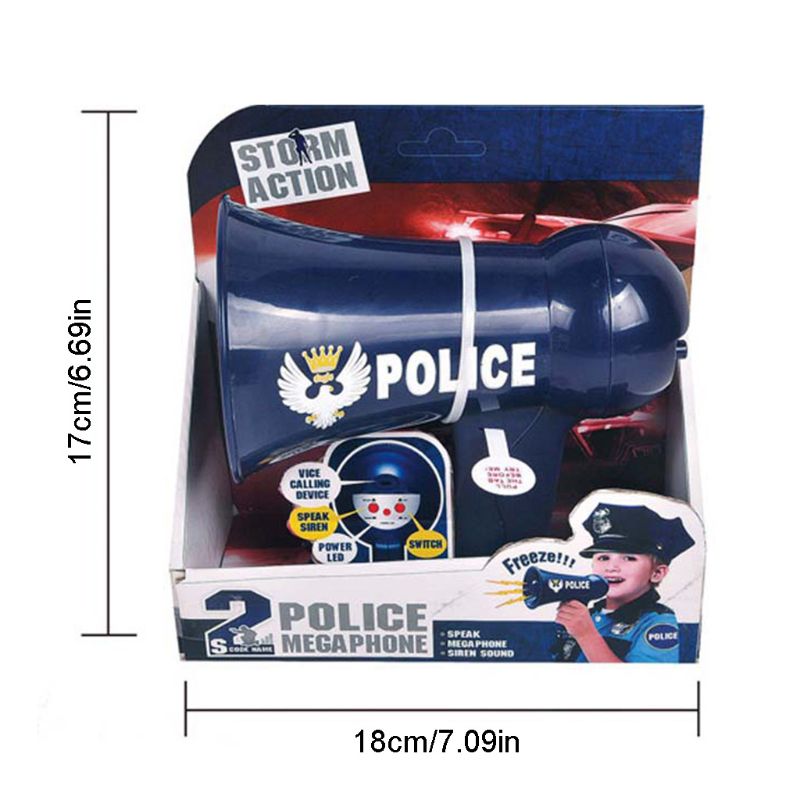 Megaphone for Kids Pretend Police Props for Kids Children Police Siren Toys F3ME