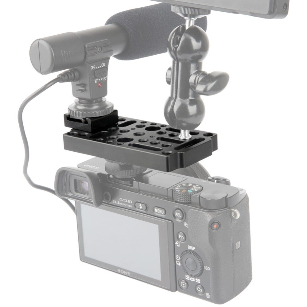 NICEYRIG Quick Release Plate Camera Rig Cheese Base Plate Cold Shoe 1/4" 3/8" Screw Shoulder Rig dslr Photo Studio Accessories