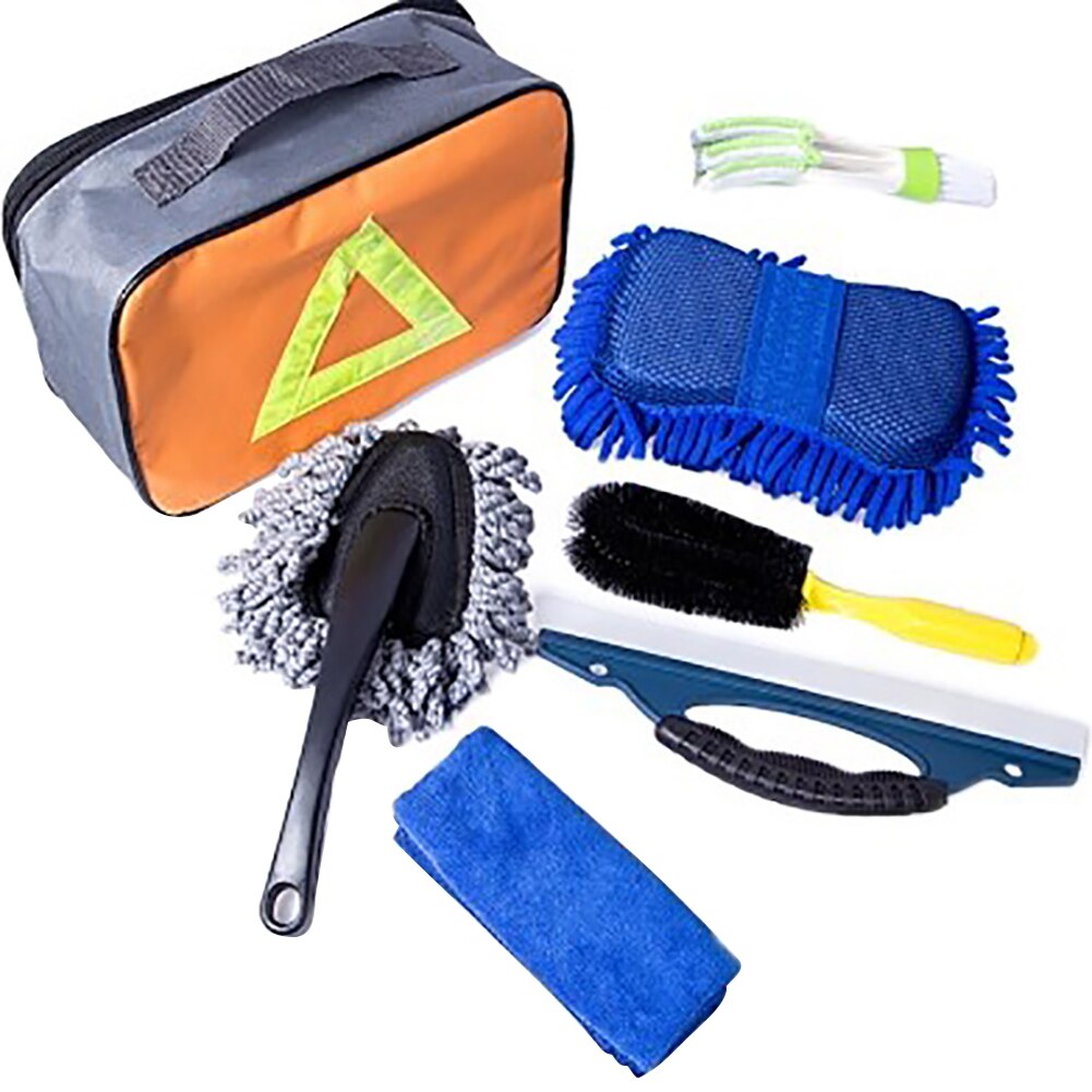 7PCS Car Wash Tool Car Cleaning Products Car Wash Cleaning Kit Car Cleaning Supplies With Bag Auto Styling Tool Kits