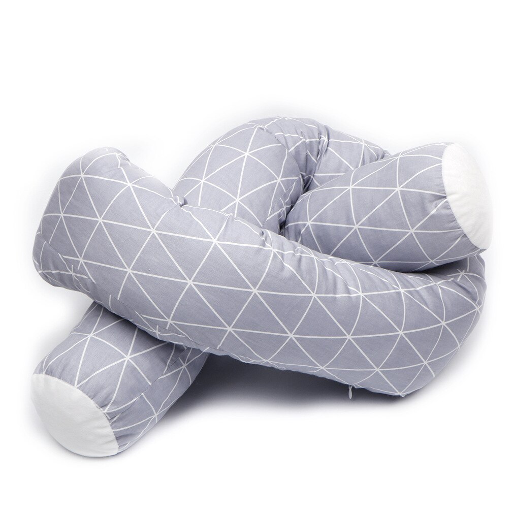 Valla de cuna para bebé recién nacido, Protector de cuna para dormir para niño, parachoques, ropa de cama, cojín de cuna: Grey