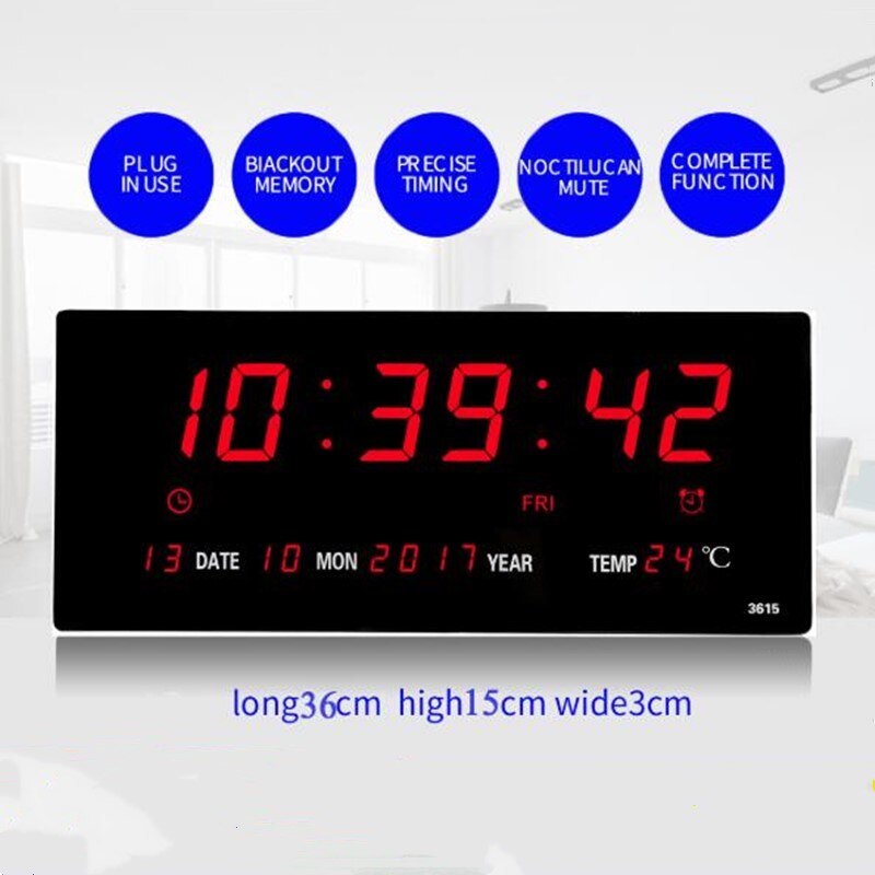 Large Electronic Wall Clock Alarm Hourly Chime Fun Grandado Large Electronic Wall Clock Alarm Hourly Chime Fun Grandado