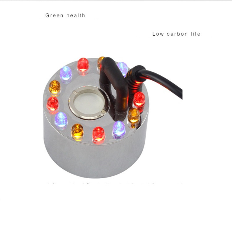 Humidificador de incubadora Industrial, generador de niebla ultrasónico con 12 LED, atomizador de fuente de agua para estanque, humidificador de aire, novedad