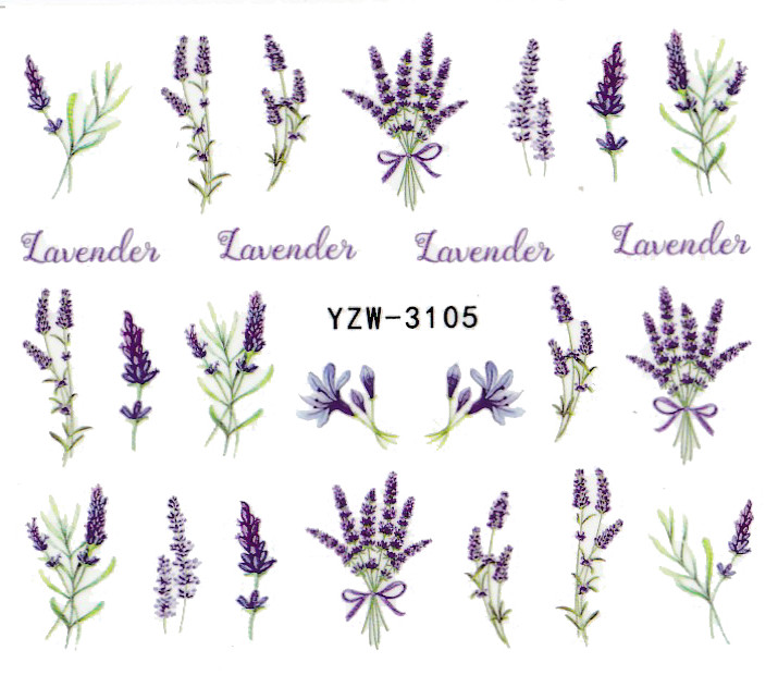 1 pieza de calcomanías para uñas, pegatinas de transferencia de agua, flores románticas, rosas, marcas de agua, deslizador, decoración de uñas, manicura