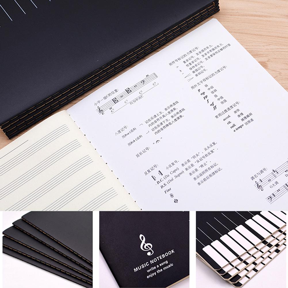 18 Sheets Music Practice Notebook Piano Violin Book Universal Five-line Notebook Music Books Random Pattern