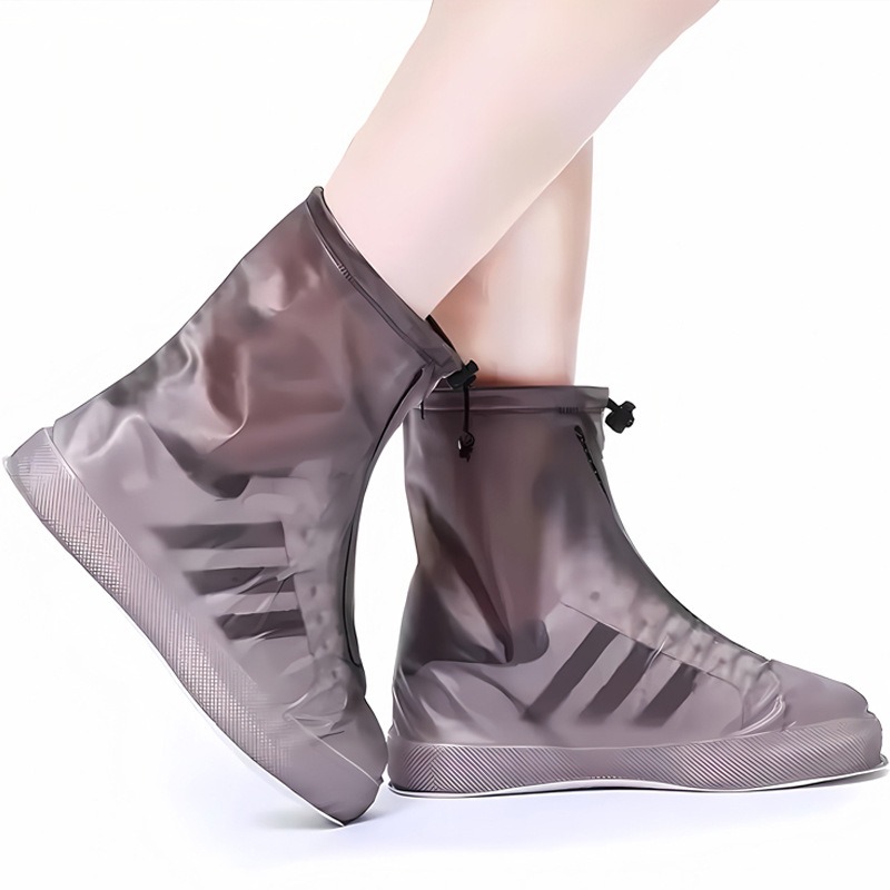 Neue Silikon Wasserdichte Überschuhe Schuh Schutz Regen Zubehör Wiederverwendbare Schuhe Schutz Regen Schutz XYJ08: S / Braun