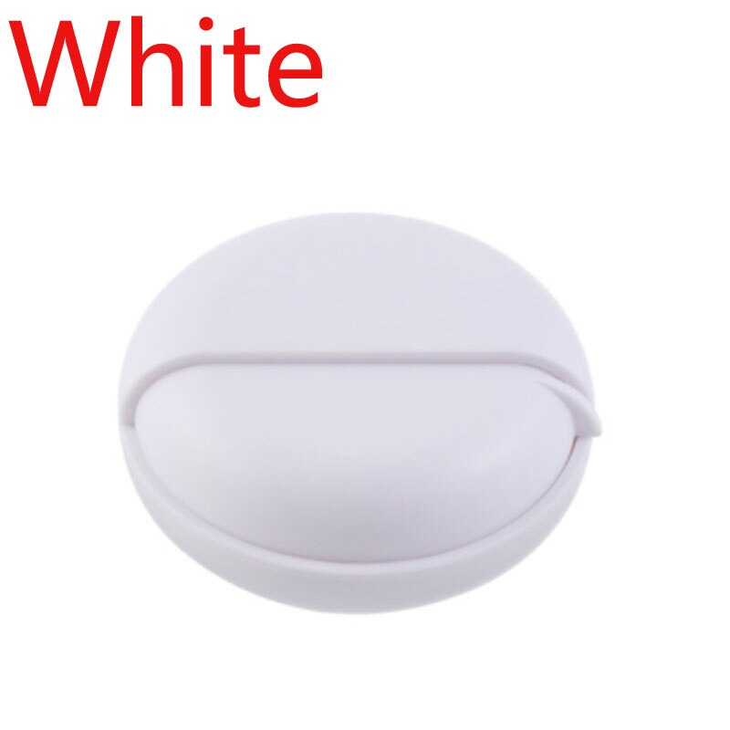 Multifunctionele ronde oordopjes opbergdoos, datakabel verpakking, koptelefoon opbergzak, abs bluetooth headset tas: Wit