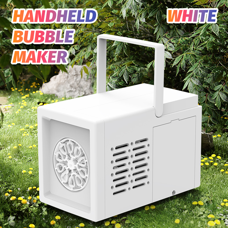 10 hole handheld bubble machine for children's toys parent-child interaction outdoor toys without battery and bubble water: WHITE
