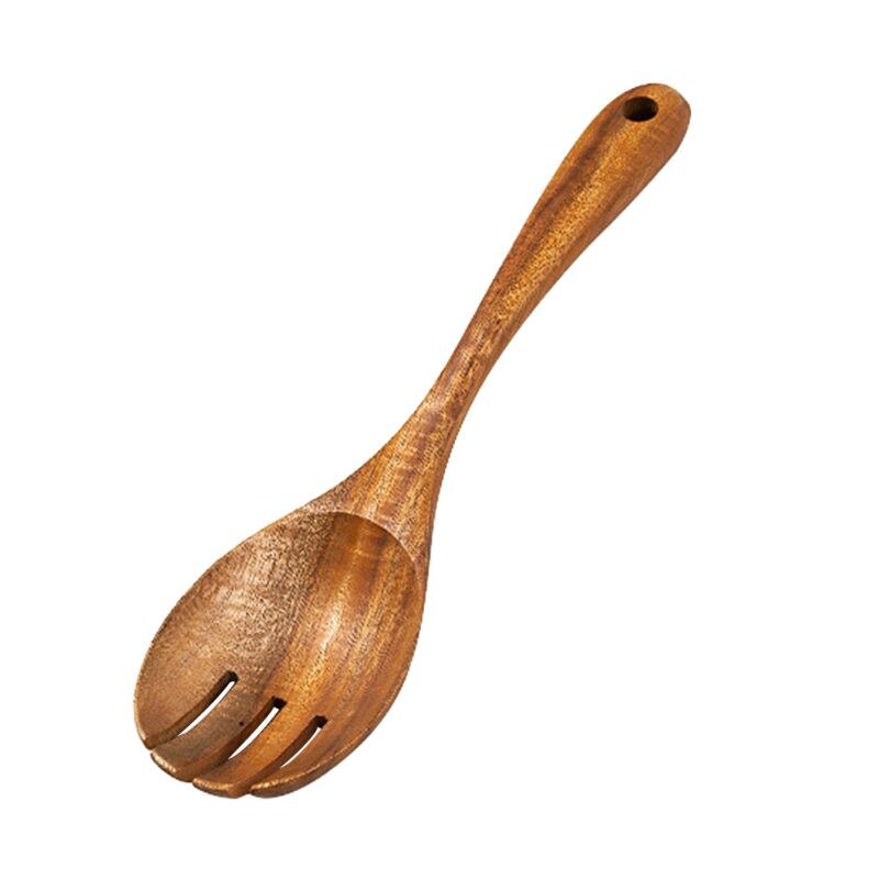 Teak Wood Turner Spatula Spoon Kitchen Accessories Non-Stick Cookware Cooking Tools Wooden Shovel Kitchen Utensils: 3