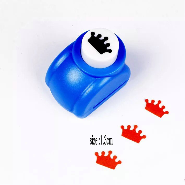 1.5cm-7.2cm crown shape craft punch children manual DIY hole punches cortador de papel de scrapbook EVA foam punch paper punch: Army Green