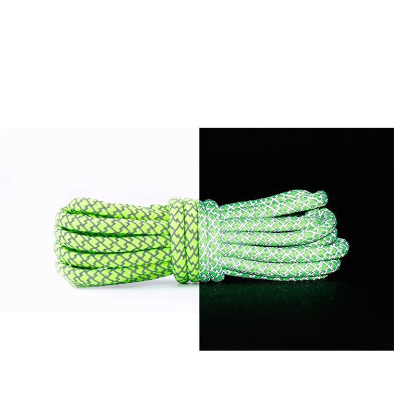 1 Paar 120Cm Reflecterende Schoenveters Lichtgevende Schoenveters Schoenen Vrouw Man Casual Sport Veters Ronde Veters Accessoires: Licht Groen