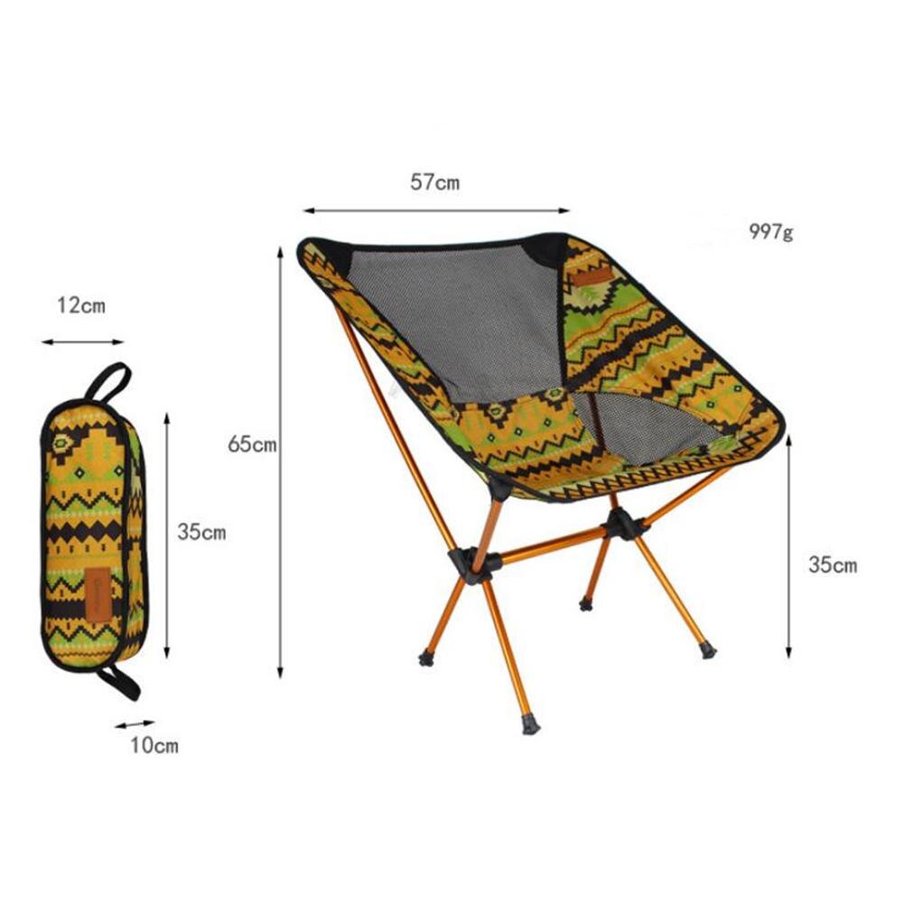 Himiss udendørs foldbar stol trykning mønster aluminiumslegering ultra-let bærbar fiskerstol luftfart aluminiumslegering