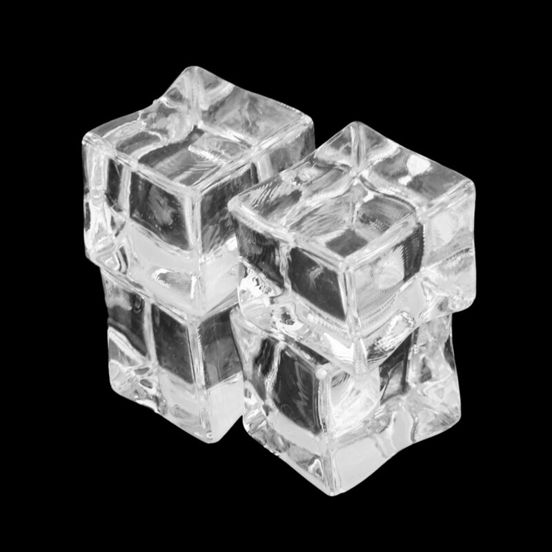 20Pcs Kunstmatige Acryl Ijsblokjes Crystal Barwar Bruiloft Decor - 2.5Cm