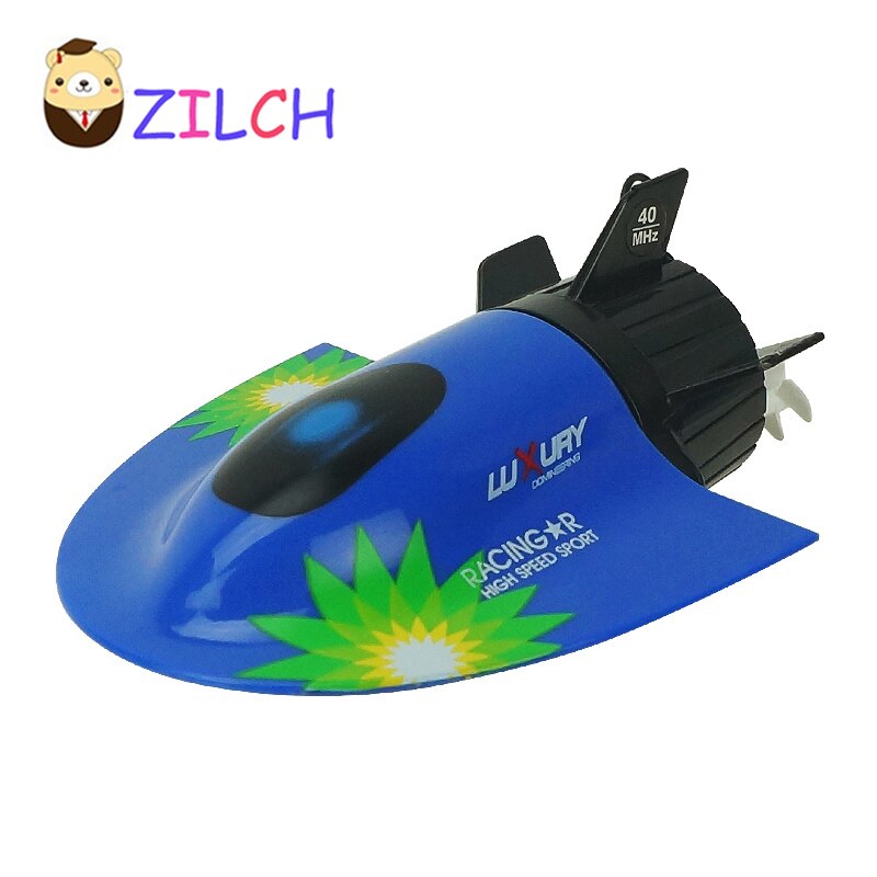 ZILCH Racing Boat Tourist Submarine Remote Control Speedboat Charging Simulation Electric Rowing Summer Play Water Children Toy