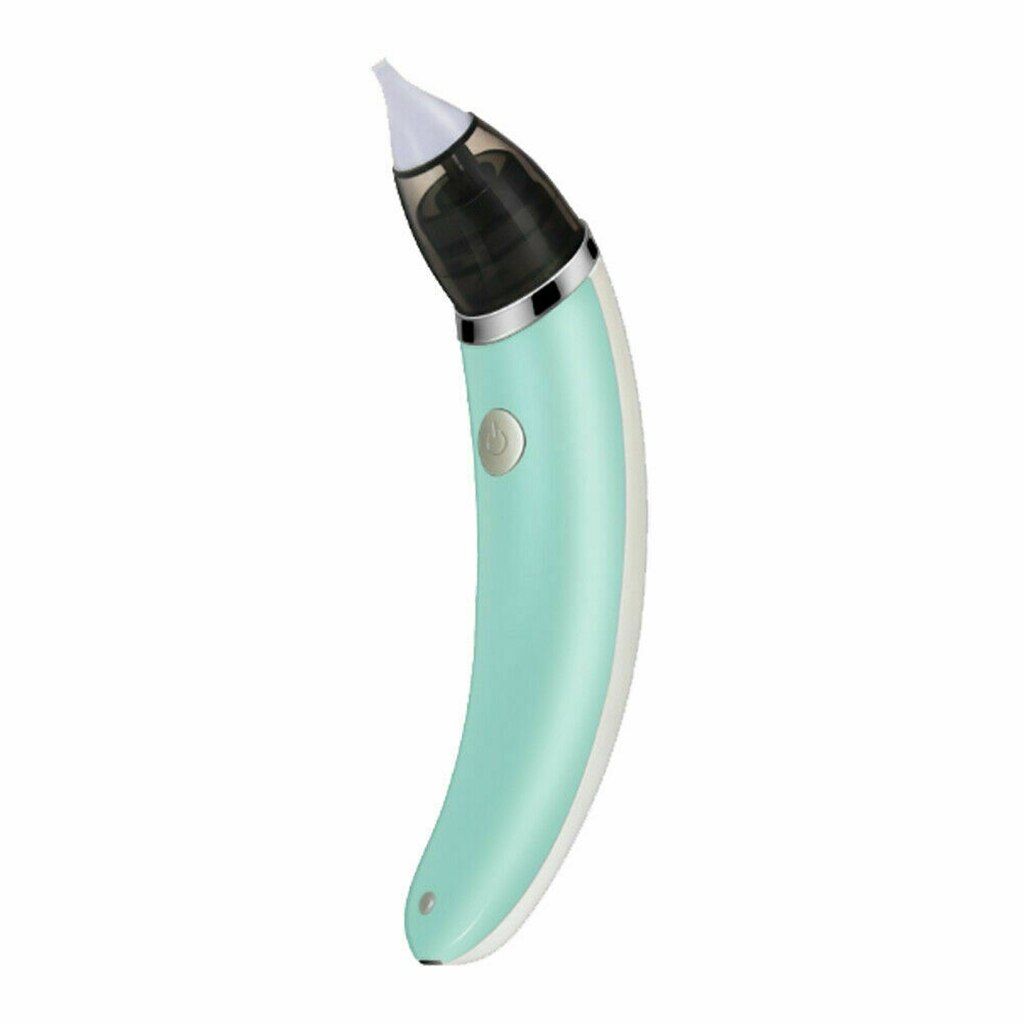 Aspirateur Nasal électrique pour bébé aspirateur nez aspirateur avec 2 embouts en Silicone 5 niveaux d'aspiration réglables pour les nourrissons en bas âge: green