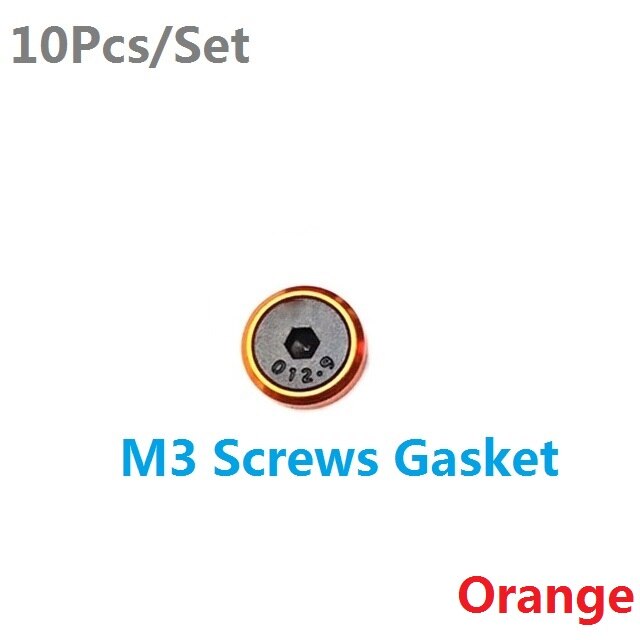 10 Stks/set M3 Schroeven Pakking Aluminium Cone Verzonken Gat Sink Hoofd Wasmachine Auto-Styling 2020NEW Multifunctionele: Orange