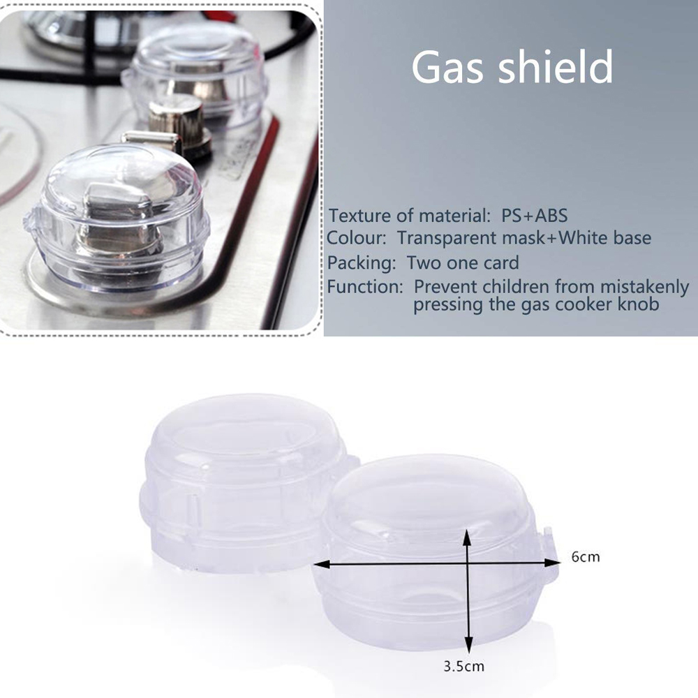 Estufa de seguridad para niños y bebés, botón de interruptor de Control de Gas Natural, cubierta protectora Cerradura de seguridad para bebés, 2 uds.