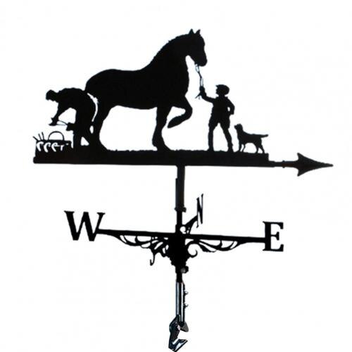 Veleta-indicador de dirección del viento para montaje en techo de granja, Kit de acero inoxidable, soporte para jardín al aire libre, giratorio de velocidad del viento: 1