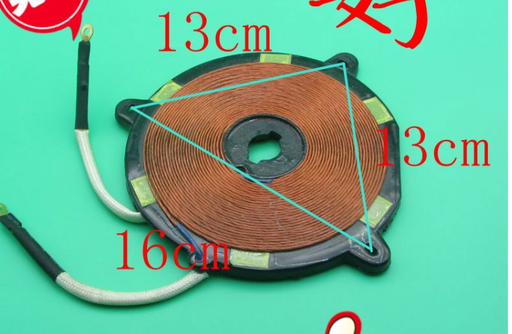 Koper Inductiekookplaat verwarming coil/Inductie verwarming plaat koperen spoel rollen kleine kachel onderdelen/13 cm x 13 cm x 16 cm