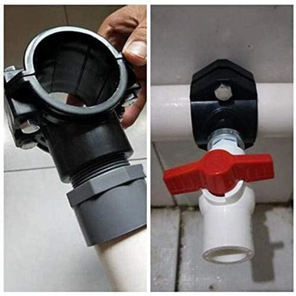 Clamp Saddle Drain Valve 25-50mm Drain Waste Water Pipe Clamp Saddle Valve Clips 1/2, 3/4 OD Hose Quick Connection Pipe Fittings