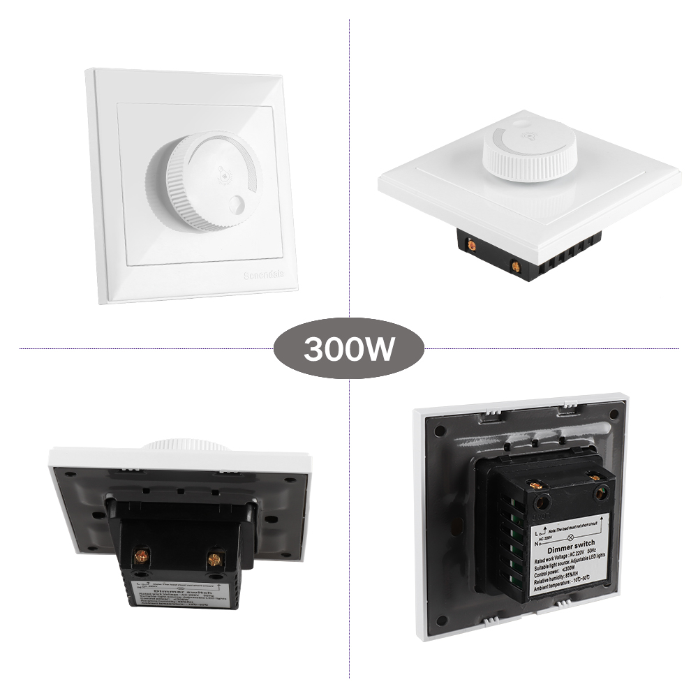 Interruptor de atenuación LED SCR, atenuadores de brillo para luces LED ajustables, Panel regulable, focos de luz descendente, 220V, 300W /600W /1000W