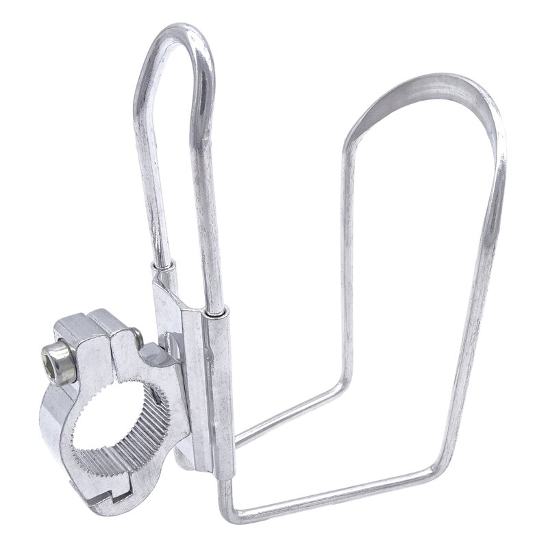 1 Pcs Motorcycle Aluminum Alloy Bike Cycling Bicycle Drink Water Bottle Rack Holder Mount for Mountain folding Bike Drink Holder: Silver