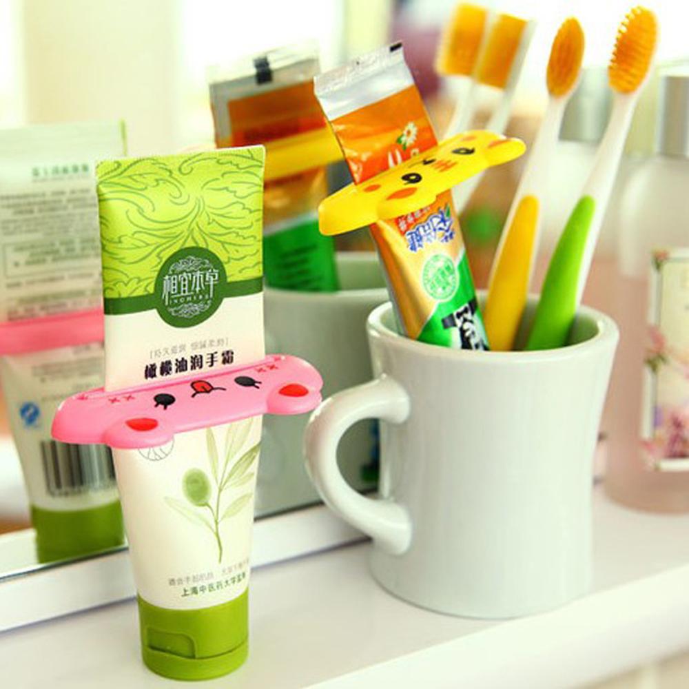 3pcs Toothpaste Squeezer Cartoon Animal Shaped Tube Squeezer Clip for Toothpaste Facial Cleanser Dispenser Bathroom Accessories