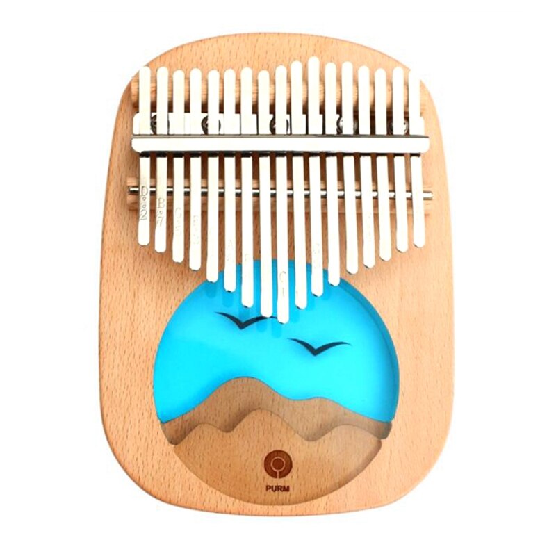 PURM Beech Thumb Piano Innovation , Epoxy Resin Kalimba 17-Tone Mbira Musical Instruments: Default Title
