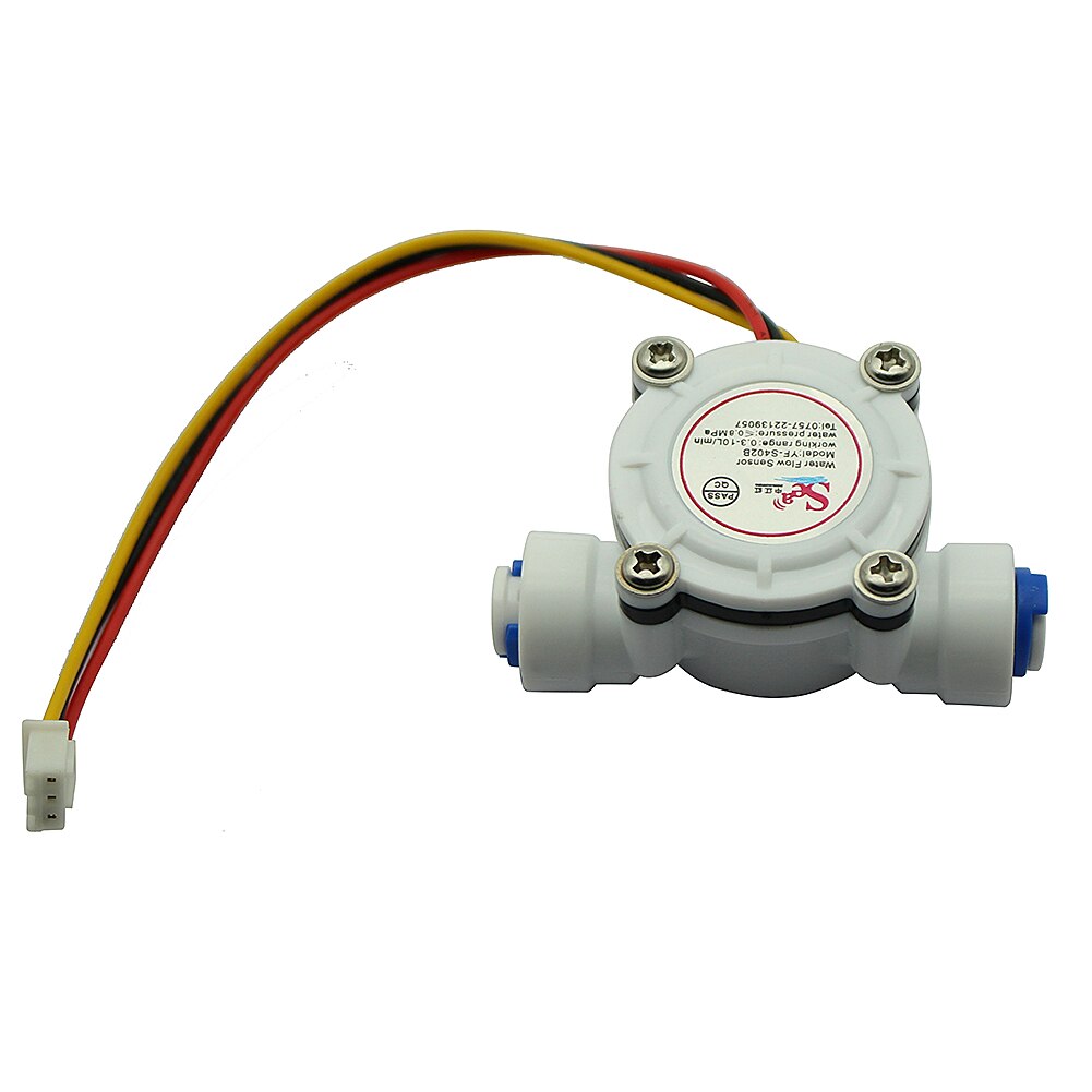 G1/4" PE Water Meter Water Flow Sensor DN6 High Precision Water Dispenser Coffee Machine Flowmeter