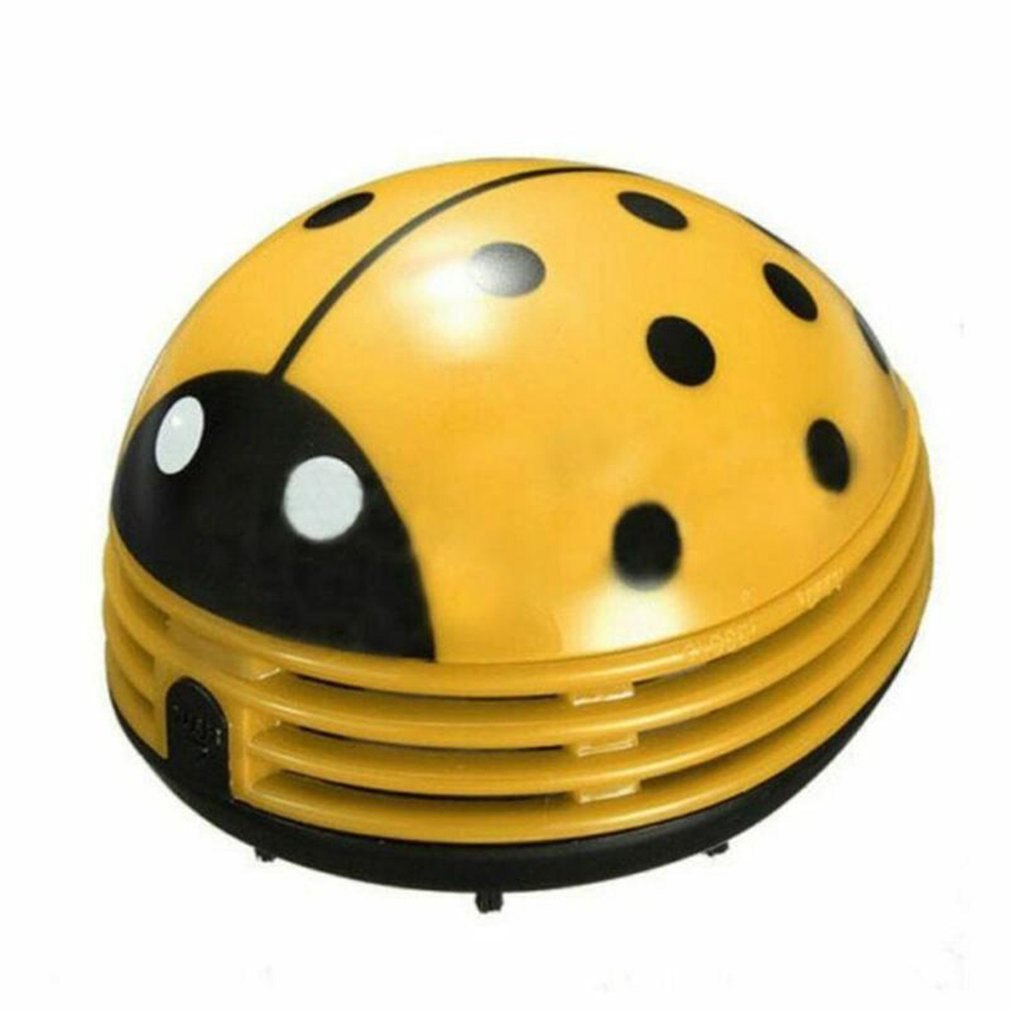 Mini Ladybug Vacuum Cleaner Desktop Coffee Table Vacuum Cleaner Dust Collector For Home Office: Yellow