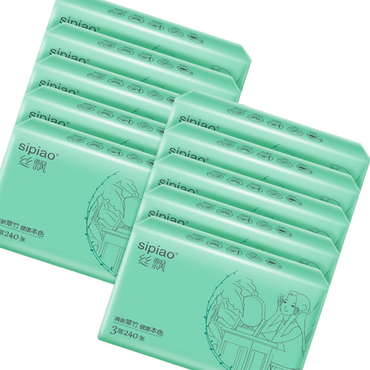 paper towel 240 pieces of log tissue paper and baby tissue paper extraction type face tissue paper