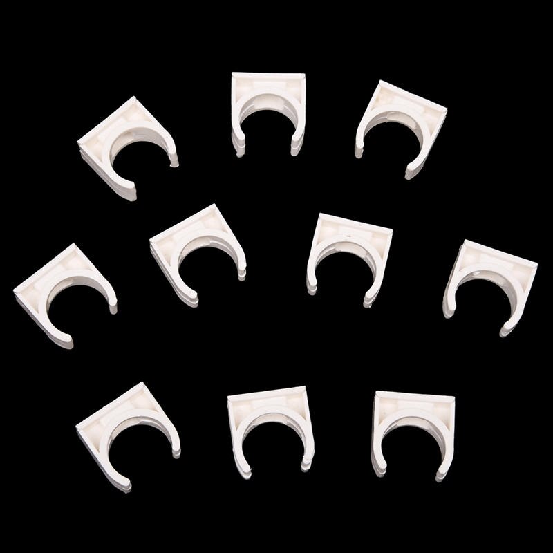 10 Stck 20mm Durchmesser Weiß PVC Wasser Versorgung Rohr Schellen Clips Armaturen