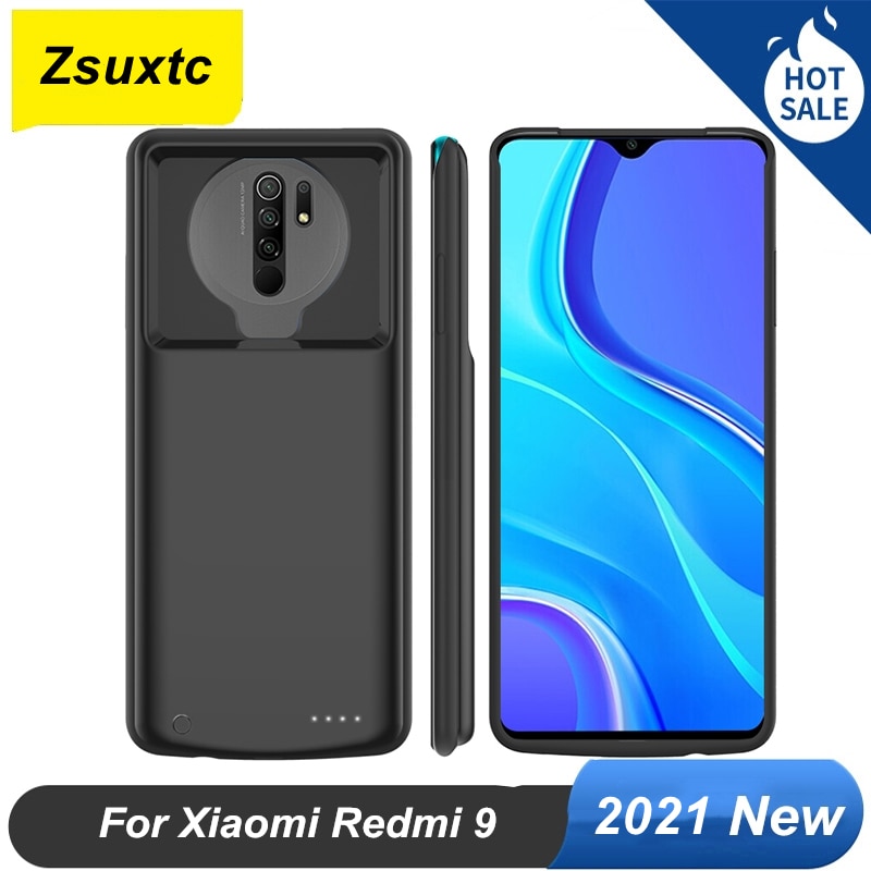 Coque de chargeur de batterie 6800 Mah pour Xiaomi Redmi 9