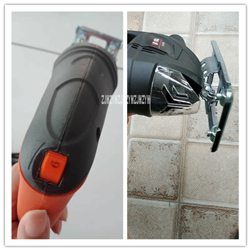 55 Speed Regulation Electric Jig Saw Portable Jigsaw Fret Saw Sweep Saw Handhold Curved Saw Household Woodworking Cutting Tool