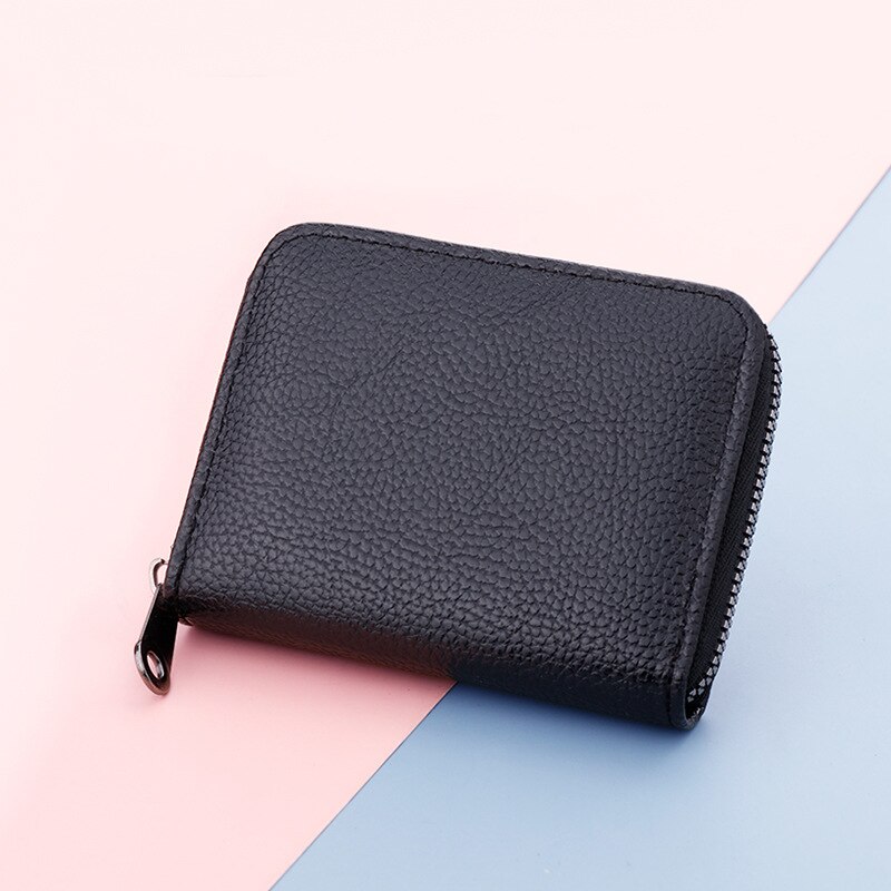 20 Bits Credit Card Holder Wallet Driver's Lisence Cover For Car Documents Multi Pockets Business Card Holder Card Wallet Case: black