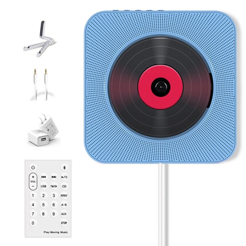 Bluetooth Player Portable Wall Mountable Music Player Home Audio Player With Remote Control FM Radio Headphone Jack AUX