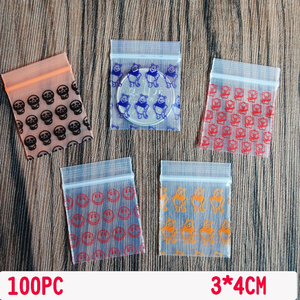 100Pcs Mini Zip lock Bags Cheaper Small Plastic Zipper Bag Ziplock Bag Plastic Packaging Bags Ziplock Pill Packaging Pouches