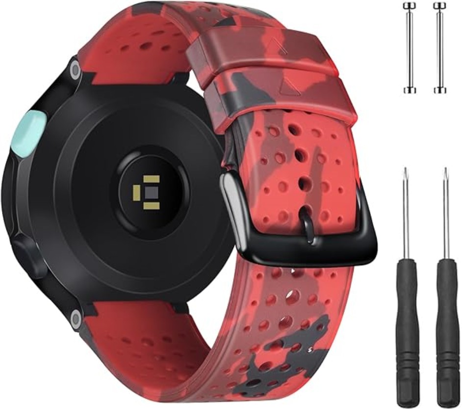 Correa deportiva de silicona para Garmin Forerunner 235 220 230 620 630 735XT, accesorios de pulsera: Red black