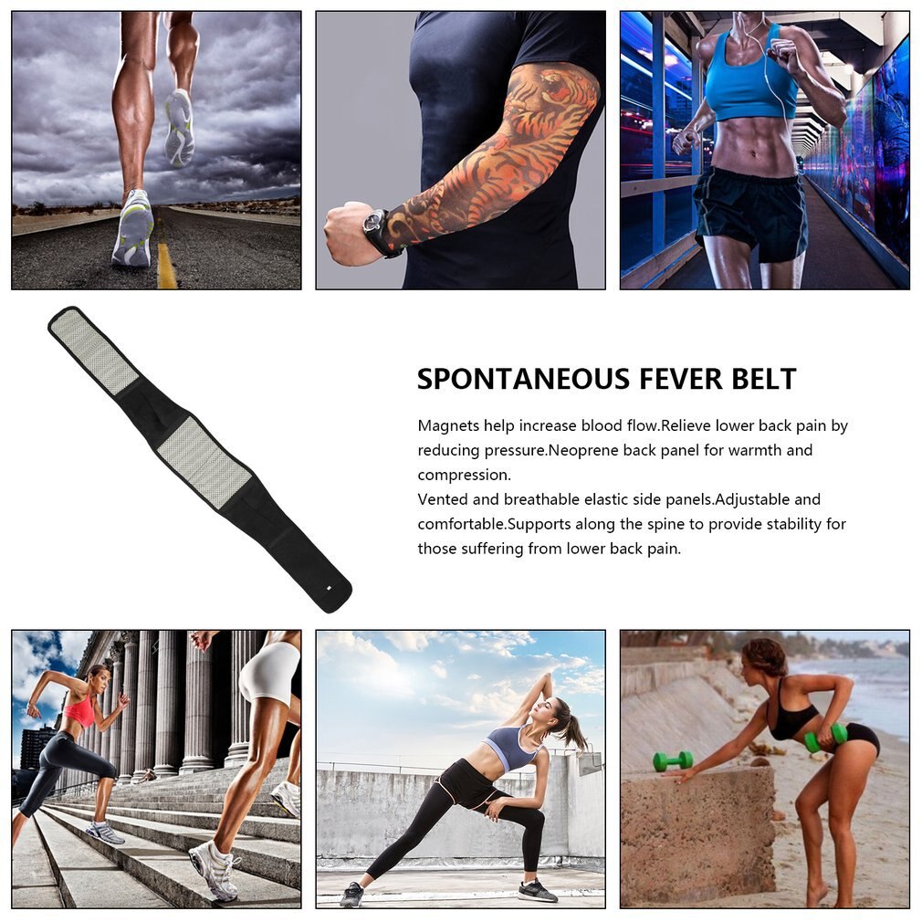 Dos lombaire taille soutien orthèse Posture ceinture réglable thérapie magnétique Protection Double bande douleur inférieure Fitness sport de gymnastique