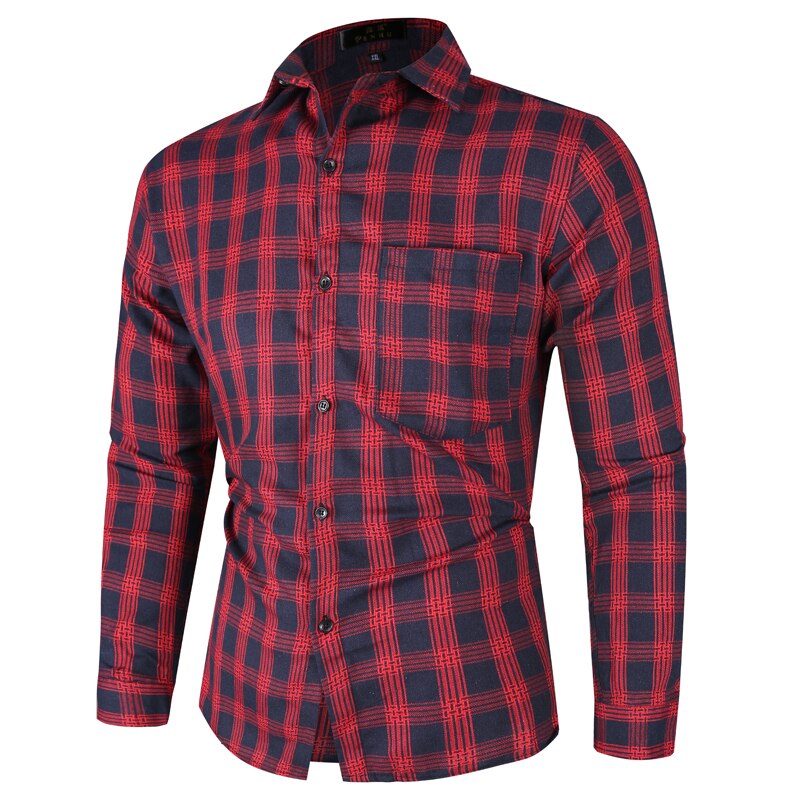 Amerikaanse maten heren geruite overhemden 100%  katoenen casual lange mouwen modieus jeugd overhemd regular fit heren blouse