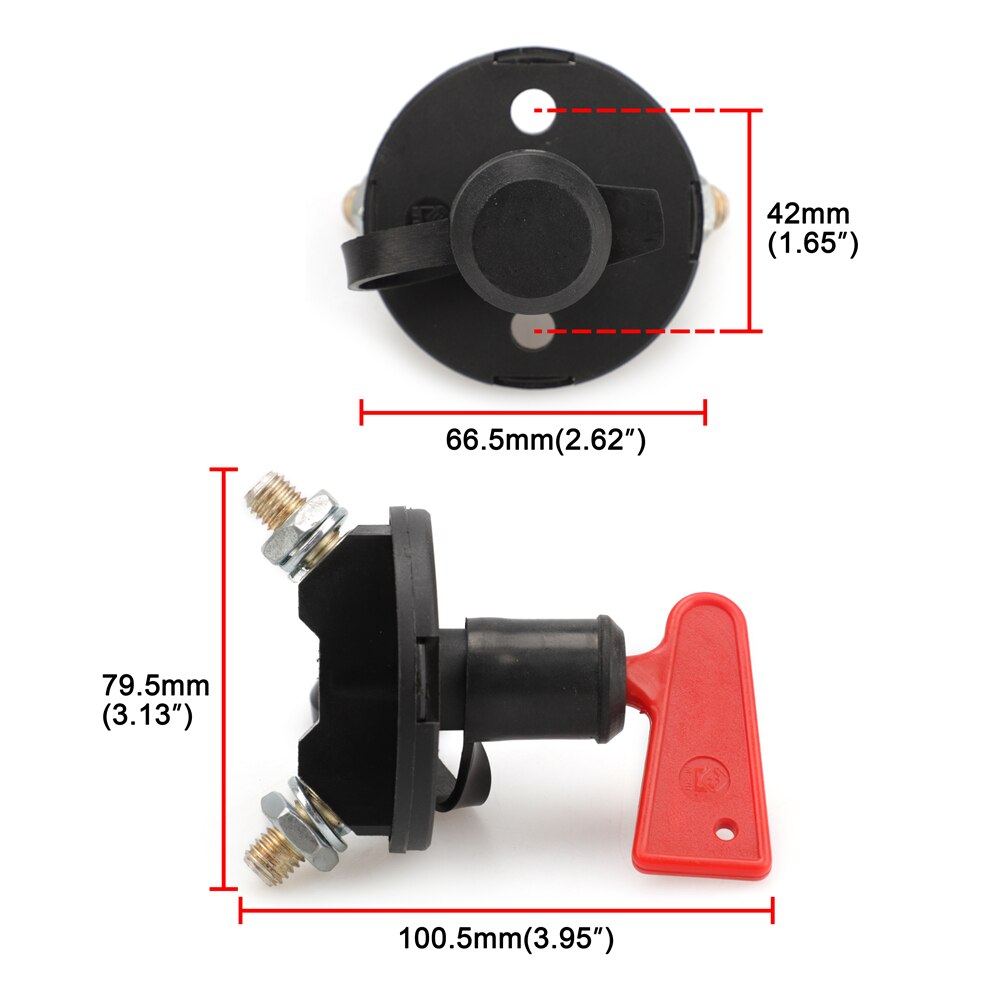 12V 48V Marine Boat Battery Master Isolator Kill Cut Off Switch with Removable Key