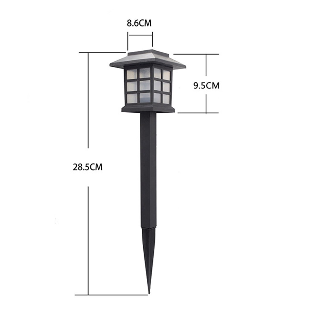 La voie solaire de 2 pièces led allume les lumières solaires extérieures imperméables de pelouse pour le jardin/paysage/chemin/cour/Patio/allée/passerelle
