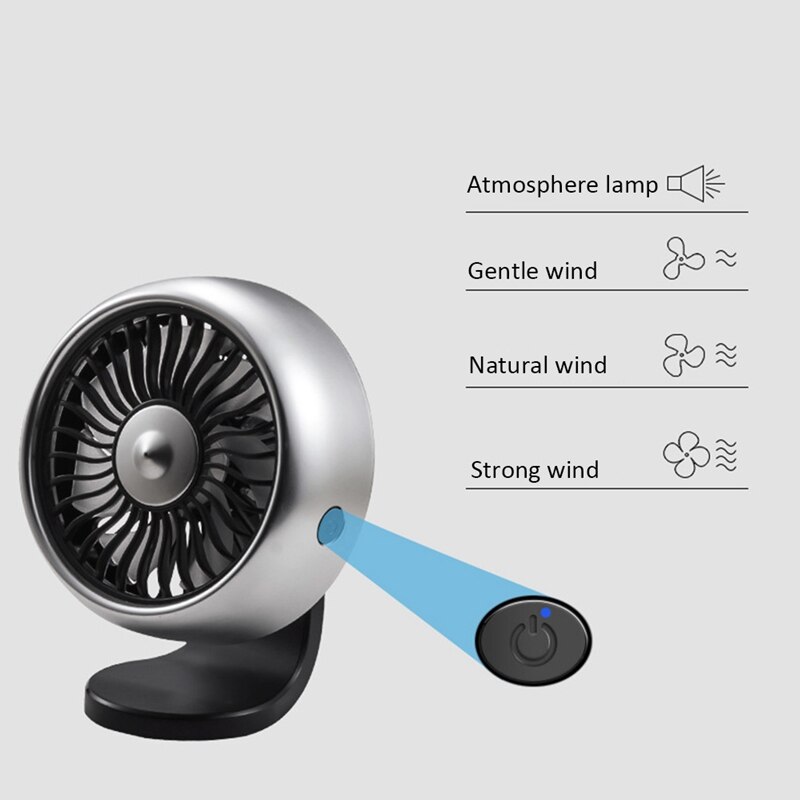Multi-function Automotive Supplies Car Air Conditioning Fan Wind Outlet Center Console USB Regulate Car Air Vent Fan