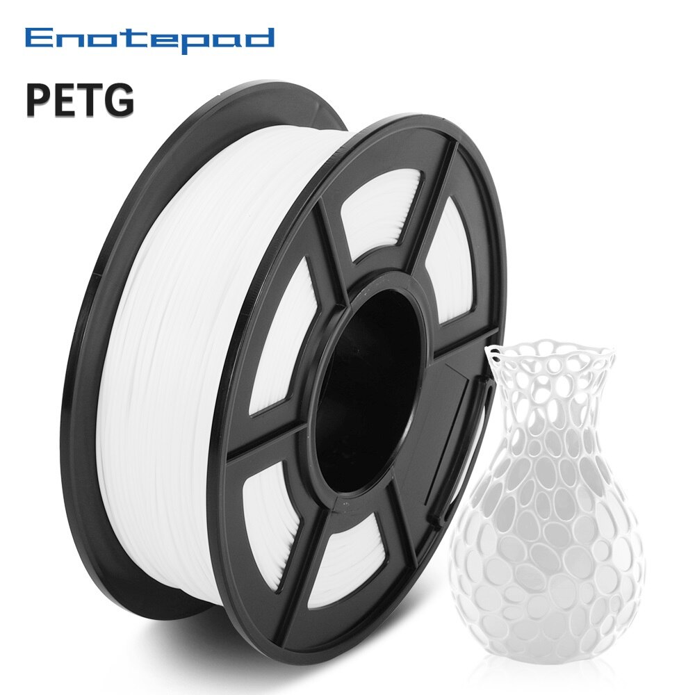 Enotepad 1.75mm 1kg PETG 3D Printer Filament 1.75mm 1KG/2.2LB Spool Black PET Printer Material from Overseas Warehouses: PETG-WT-1KG