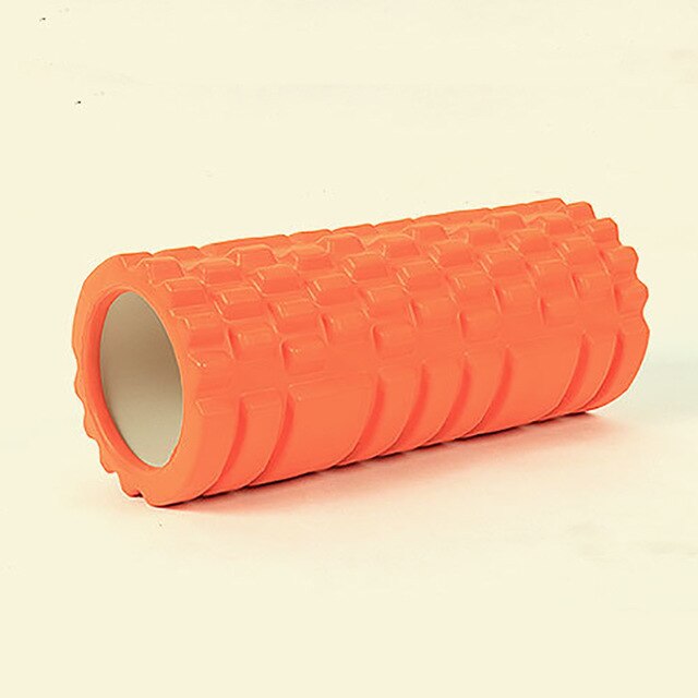 33*14cm joga kolumna fitness pianka pilates joga bloki roller train gym masaż mesh trigger point terapi fizjoterapia ćwiczenia: Orange