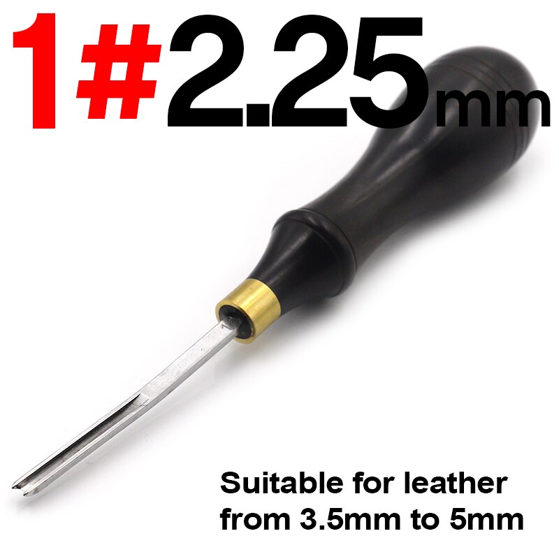 Terävä nahkareuna seosteräs terä santelipuu kahva tee itse nahkakäsityö särmäystyökalu nahka viistereuna halkaisuleikkaus: 2.25mm